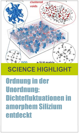 Ordnung in der Unordnung: Dichtefluktuationen in amorphem Silizium entdeckt